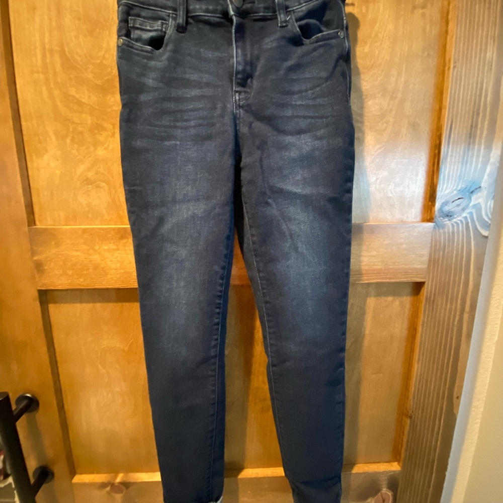 Judy blue dark wash dark threading skinny jeans